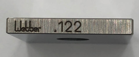 Starrett/Webber Square Steel .122" Gage Block, Grade A1