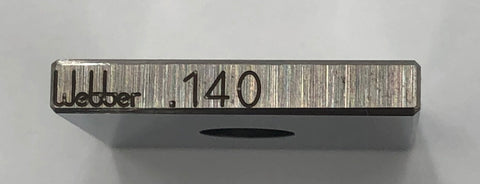 Starrett/Webber Square Steel .140" Gage Block, Grade A1