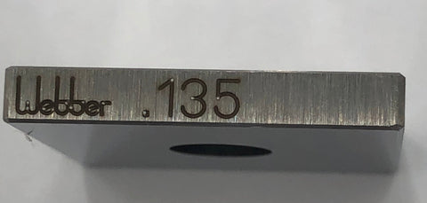 Starrett/Webber Square Steel .135" Gage Block, Grade A1