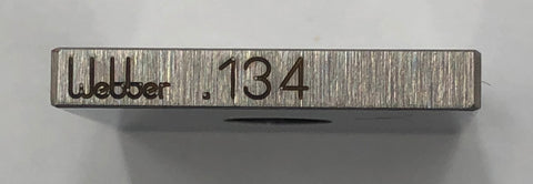 Starrett/Webber Square Steel .134" Gage Block, Grade A1