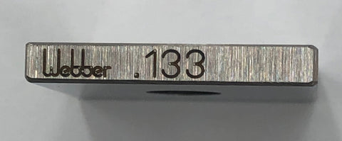 Starrett/Webber Square Steel .133" Gage Block, Grade A1
