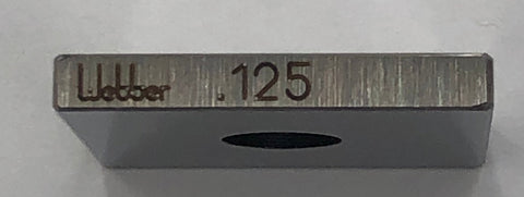 Starrett/Webber Square Steel .125" Gage Block, Grade A1