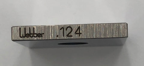 Starrett/Webber Square Steel .124" Gage Block, Grade A1