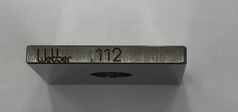 Starrett/Webber Square Steel .112" Gage Block, Grade A1