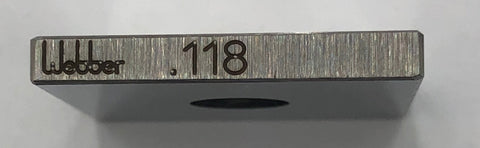 Starrett/Webber Square Steel .118" Gage Block, Grade A1