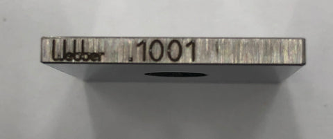 Starrett/Webber Square Steel .1001" Gage Block, Grade A1