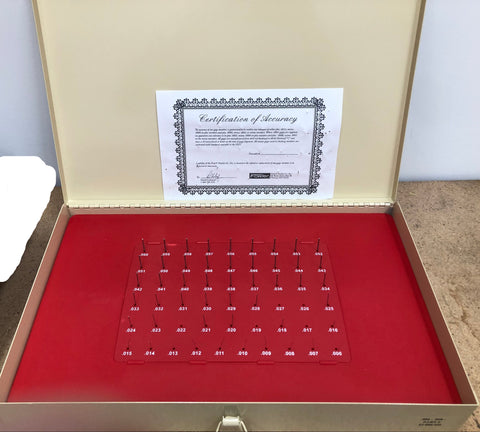 Fowler 53-880-996 MINUS Pin Gage Set, .006-.060" (Some Bent and Missing 4) AS IS