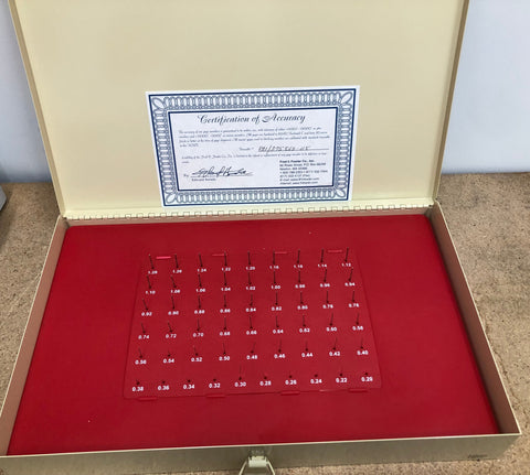 Fowler 53-881-996 MINUS Pin Gage Set, 0.20mm-1.28mm (Some Bent and Missing 1) *NEW - Open Box Item*