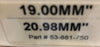 Fowler 53-881-750 PLUS Pin Gage Set, 19.00mm-20.98mm *NEW - Open Box Item*