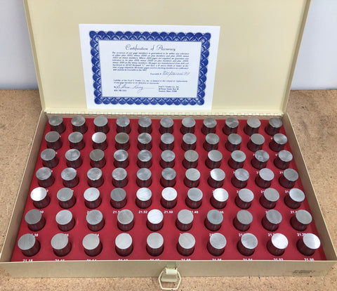 Fowler 53-881-830 PLUS Pin Gage Set, 21.00mm-22.48mm *NEW - Open Box Item*