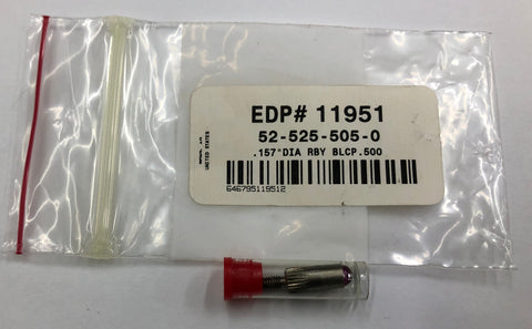 Fowler 52-525-505-0 Ruby Ball Contact Point .157" Diameter *NEW - OVERSTOCK ITEM*