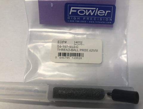 Fowler 54-197-903-0 T-Shaped Insert w/.62mm Ruby Ball for Insert Measuring Device*NEW - OVERSTOCK ITEM*