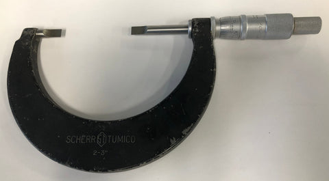 Scherr Tumico 07-0030-02 Blade Micrometer Tubular Frame, 2-3" Range, .0001" Graduation *USED/RECONDITIONED*