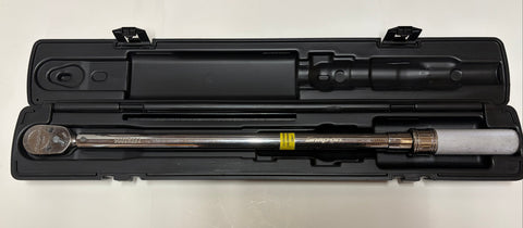Snap-on QD3R250A 1/2" Adjustable Click-Type Fixed Ratchet Torque Wrench 50–250 ft/lb (RH) *USED/RECONDITIONED*