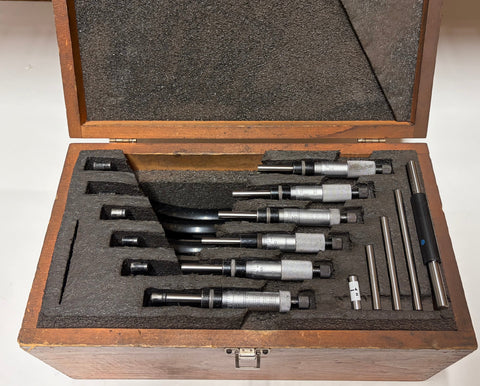 Starrett ST436CXRLZ Outside Micrometer Set, 0-6" Range, .0001" Graduation *USED/RECONDITIONED*