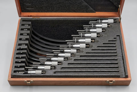 Starrett S436ERLZ Outside Micrometer Set, 0-12" Range, .001" Graduation *USED/RECONDITIONED*
