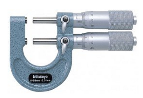 Mitutoyo 113-102 Metric Mechanical Limit Micrometer, 0-25mm" Range, 0.01mm Graduation *SHOWROOM ITEM 23*