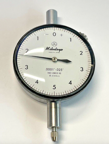Mitutoyo 2803-10 Dial Indicator, 0-.025" Range .0001" Graduation *USED/RECONDITIONED*