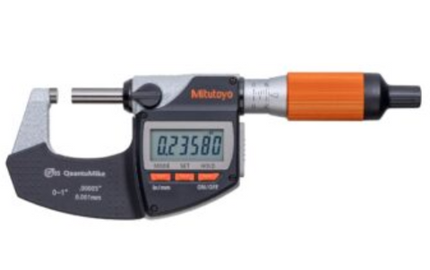 Mitutoyo 293-180-40 MDE QuantuMike Micrometer, 0-1"/0-25mm Range, .00005"/0.001mm Graduation