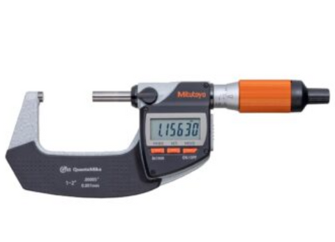 Mitutoyo 293-181-40 QuantuMike Digimatic Micrometer, 1-2"/25-50mm Range, .00005"/0.001mm Resolution