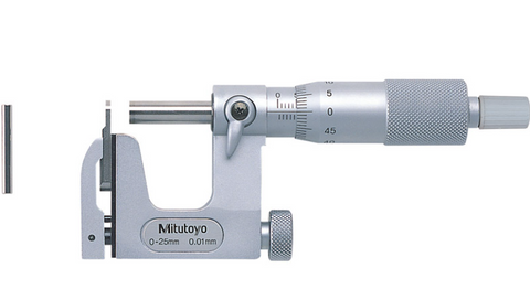 Mitutoyo 117-101 Uni-Mike Micrometer, 0-25mm Range, 0.01mm Graduation *NEW - Open Box Item*