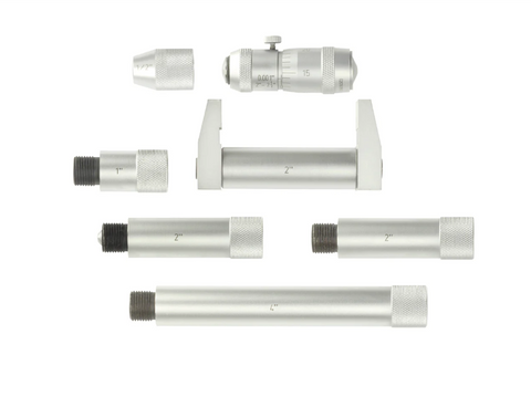Fowler 52-243-026-1 Inside Micrometer Set, 2-6" Range .001" Graduation
