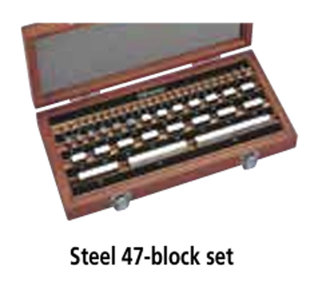 Mitutoyo 516-958-26 47pc Rectangular Metric Steel Gage Block Set Grade 0