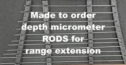 Special Depth Rod Kit for Range Extension to be Used with Starrett 440 Depth Micrometers, 12-24" Range *NEW - Made to Order Item*