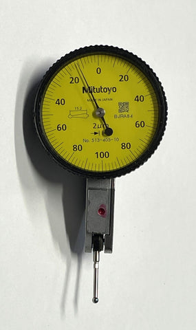 Mitutoyo 513-405-10 Dial Test Indicator, 0.2mm Range, 0.002mm Graduation *USED/RECONDITIONED*