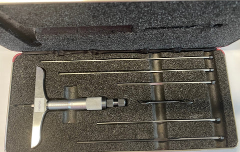 Starrett 449BZ-6R Depth Micrometer with Non-Rotating Blade, 0-6" Range, .001" Graduation *USED/RECONDITIONED*