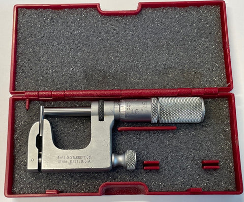 Starrett 220AFL Mul-T-Anvil Micrometer, 0-1" Range, .001" Graduation *USED/RECONDITIONED*