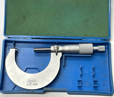 Draper Outside Micrometer, 1-2" Range,  .0001" Graduation *USED/RECONDITIONED*