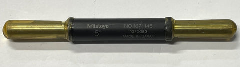 Mitutoyo 167-145 Micrometer Standard Bar, 5" Length, .31" Diameter *USED*