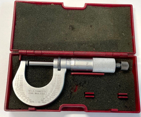 Starrett T230XRL-1 Outside Micrometer, 0-1" Range, .0001" Graduation *USED/RECONDITIONED*