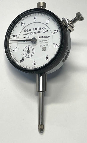Mitutoyo 2416AIP Dial Indicator, 0-1" Range, .001" Graduation, Lug Back *USED/RECONDITIONED*