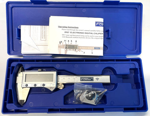 Fowler 54-100-554-BT Electronic Calipers 0-4"/100mm Range .0005"/0.01mm Resolution