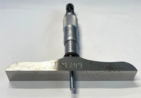 Starrett 445 Depth Micrometer, 0-1" Range ONLY, .001" Graduation *USED/RECONDITIONED*