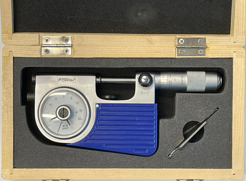 Fowler 52-245-501-0 Indi-X Indicating Micrometer, 0-1" Range. .001" Graduation *NEW -Open Box Item*