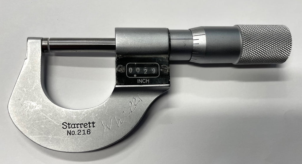 Starrett 216FL-1 Rolling Digital Outside Micrometer, 0-1" Range, .001" Graduation *USED/RECONDITIONED*