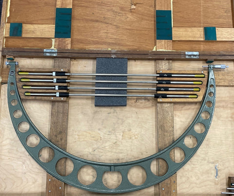 Mitutoyo 104-157 Interchangeable Anvil Outside Micrometer Set, 32-36" Range, .001" Graduation *USED/RECONDITIONED*