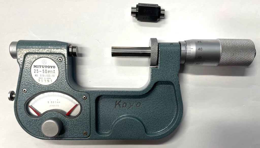 Mitutoyo 510-102-10 Indicating Micrometer, 25-50mm Range, 0.001mm