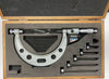 Mitutoyo 340-711-10 Digimatic Outside Micrometer w/ Interchangeable Anvils 0-6"/0-152.4mm Range, .00005"/0.001mm Resolution *USED/RECONDITIONED*