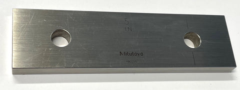 Mitutoyo 611205-231 Rectangular Steel Individual Gage Block, 5.0", Grade FS-2 *USED*