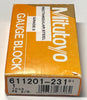 Mitutoyo 611201-231 Rectangular Steel Individual Gage Block, 1.0", Grade FS-2 *NEW  - Open Box Item*