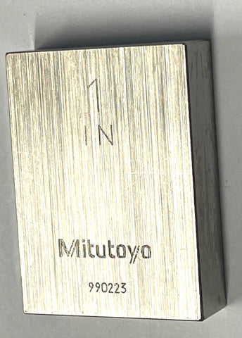 Mitutoyo 611201-231 Rectangular Steel Individual Gage Block, 1.0", Grade FS-2 *NEW  - Open Box Item*