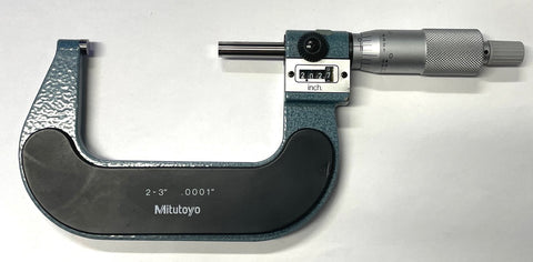 Mitutoyo 193-213 Rolling Digital Outside Micrometer, 2-3" Range, .0001" Graduation *USED/RECONDITIONED*