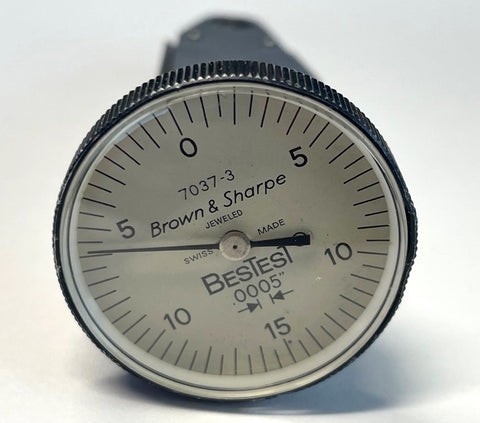 Brown & Sharpe 599-7037-3 BesTest Dial Test Indicator, .030" Range, .0005" Graduation *USED/RECONDITIONED*