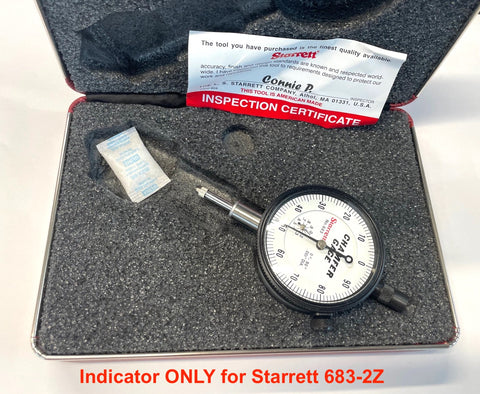 Starrett Dial INDICATOR ONLY for 683-2 Chamfer Gage, 0-1" Range, .001" Graduation *New-Open Box Item