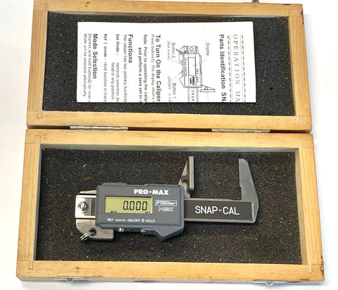 Fowler NSK PRO-MAX Electronic Snap-Cal Snap Caliper, 0-1.25" Range, 0005"/0.01mm Resolution *DEMO*