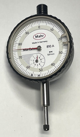 Mahr 810 A 4311050 Marcator Dial Indicator, 0-10mm Range, 0.01mm Graduation *USED/RECONDITIONED*